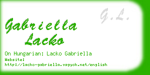 gabriella lacko business card